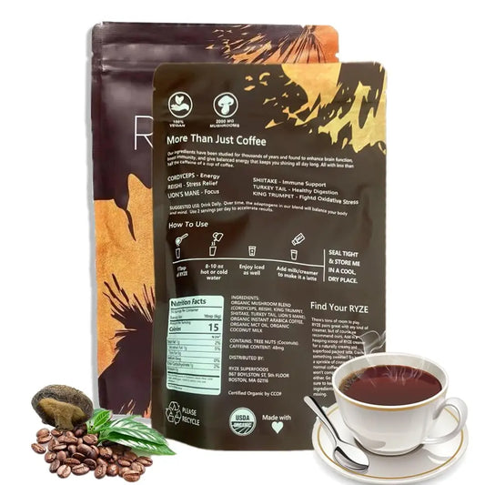 Organic Shiitake & Cordyceps Coffee – 180g