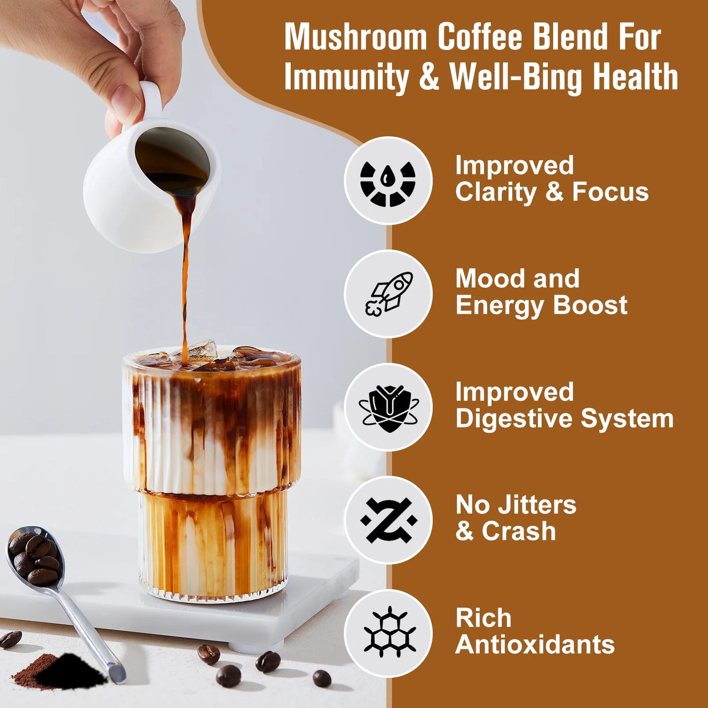 BWEORTHS Reishi & Lion’s Mane Mushroom Coffee